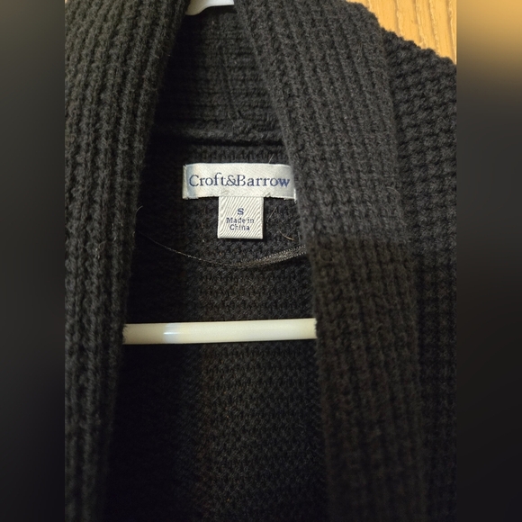 Croft and Barrow Dark Navy Blue Open Front Cardigan Sweater sz S - Picture 2 of 5